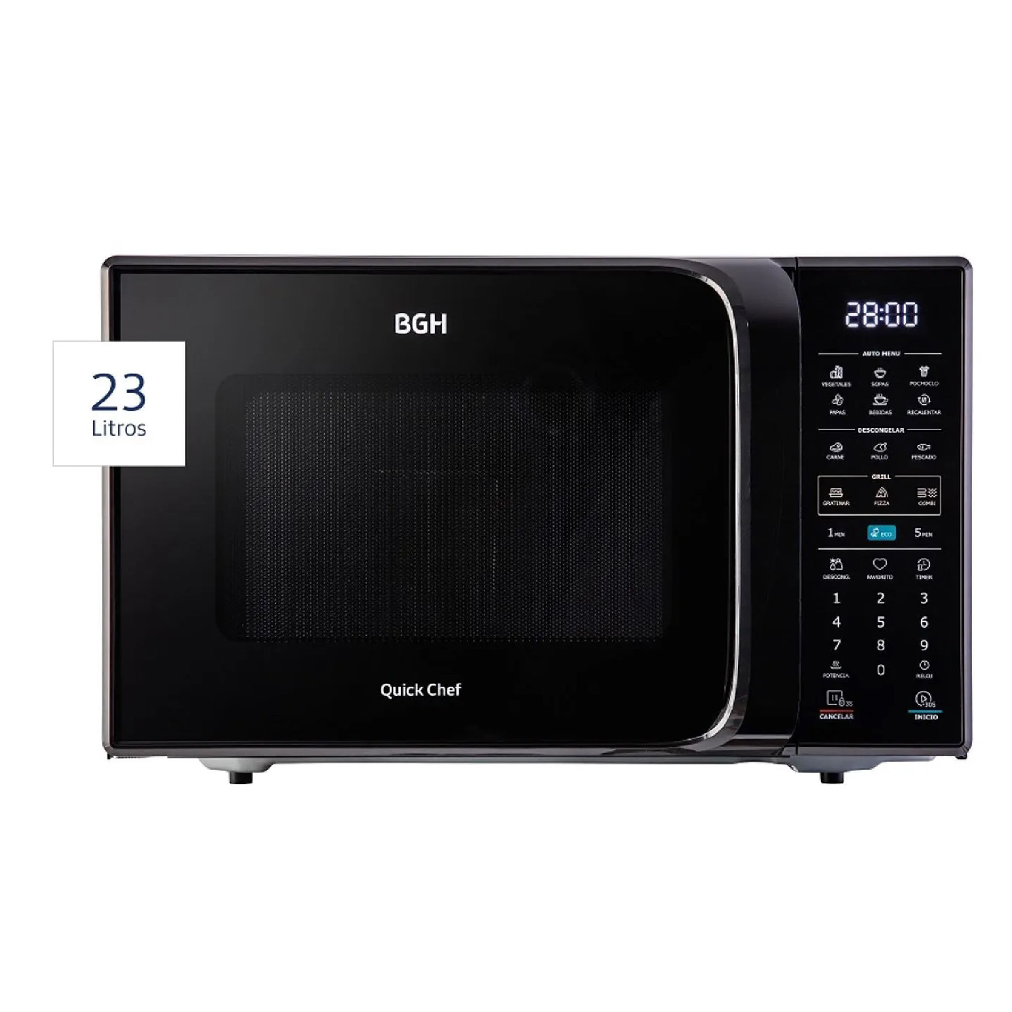 Microondas BGH 23L Con Grill Q.Chef | Nuevas Hogar