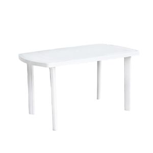 Mesa plástica Gardenlife rectangular Maldiva 134x84 Blanca F423500