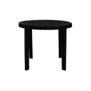 Mesa plástica Gardenlife redonda Guinea 90 cm Negra F413001