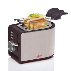Tostadora Liliana 900W Deluxetost AAT906 Negra y Acero inox.