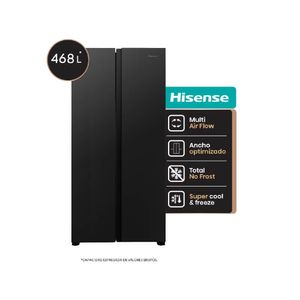 Heladera Hisense RS3N428NAB  468Lts SBS Negra