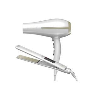 Combo Planchita + Secador de Pelo Gama Elegance Led Quinoa
